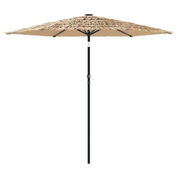 Garden Parasol with LEDs – 223x223x231 cm Brown | Hipomarket