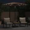 Garden Parasol with LEDs – 223x223x231 cm Brown | Hipomarket