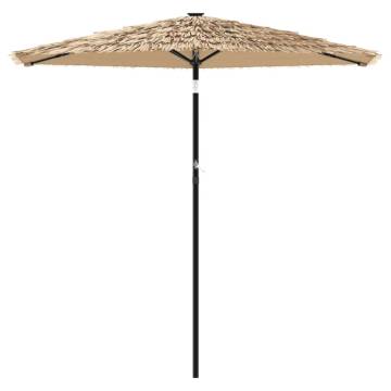 Garden Parasol with LEDs – 223x223x231 cm Brown | Hipomarket