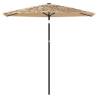 Garden Parasol with LEDs – 223x223x231 cm Brown | Hipomarket