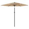 Garden Parasol with LEDs – 223x223x231 cm Brown | Hipomarket