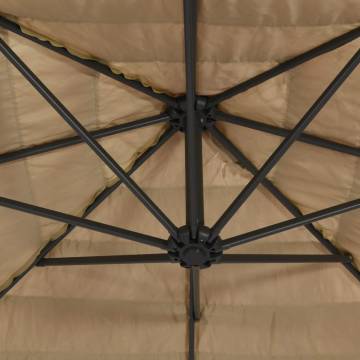 Garden Parasol with LEDs – 223x223x231 cm Brown | Hipomarket