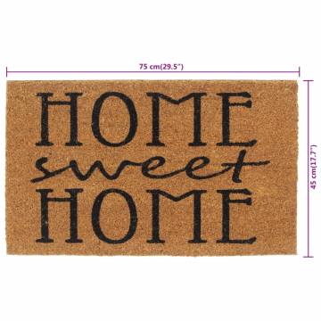 Durable Natural Coir Door Mat 45x75 cm | HipoMarket UK