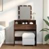  Dressing Table with LED Brown Oak 80x41x144.5 cm Colour brown oak Quantity in Package 1 