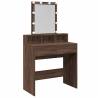 Dressing Table with LED - Brown Oak 80x41x144.5 cm