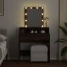 Dressing Table with LED - Brown Oak 80x41x144.5 cm