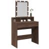 Dressing Table with LED - Brown Oak 80x41x144.5 cm