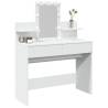 Dressing Table with LED - White 100x40x130 cm | Hipo Market