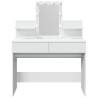 Dressing Table with LED - White 100x40x130 cm | Hipo Market