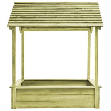 Outdoor Playhouse with Sandpit - Pinewood 128x120x145 cm