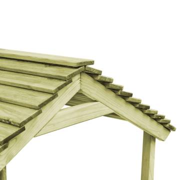 Outdoor Playhouse with Sandpit - Pinewood 128x120x145 cm