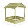 Outdoor Playhouse with Sandpit - Pinewood 128x120x145 cm