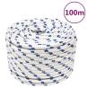 Boat Rope White 12 mm 100 m Polypropylene Colour white and blue Quantity in Package 1 Length 100 m Diameter 12 mm 