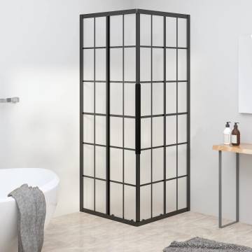 Shower Cabin Frosted ESG 80x80x180cm Black | Hipomarket