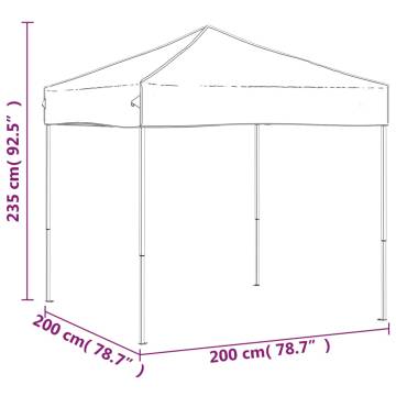 Folding Party Tent Cream 2x2 m - Durable & UV-Resistant