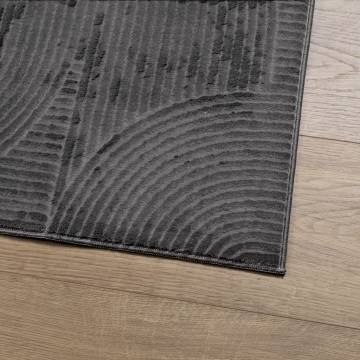 IZA Short Pile Rug - Scandinavian Style Anthracite 200x280 cm