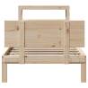 Solid Wood Pine Bed Frame with Headboard - 100x200 cm