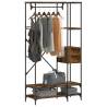  Clothes Rack with Shelves Smoked Oak Engineered Wood Colour smoked oak Quantity in Package 1 Number of 