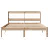 Solid Wood Pine Bed Frame with Headboard - 160x200 cm