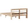 Solid Wood Pine Bed Frame with Headboard - 160x200 cm