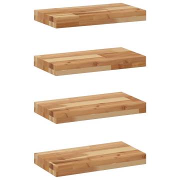 Floating Shelves 4 pcs - Solid Acacia Wood - Stylish Storage