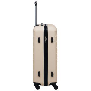 Gold Hardcase Trolley Set - 3 Pcs Durable ABS | Hipomarket