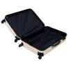 Gold Hardcase Trolley Set - 3 Pcs Durable ABS | Hipomarket