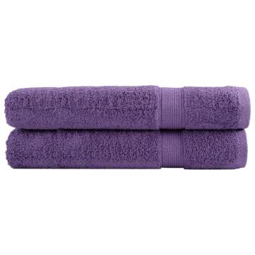 Premium SOLUND Purple Towels 100x200 cm - 2 Pcs | Hipo Market