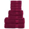  8 Piece Premium Towel Set SOLUND Bordeaux 600 gsm Colour bordeaux Quantity in Package 1 