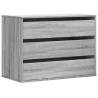 Corner Chest of Drawers - Grey Sonoma | Hipo Market UK