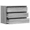 Corner Chest of Drawers - Grey Sonoma | Hipo Market UK