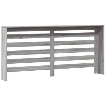 Radiator Cover Grey Sonoma 175x20x82 cm | Engineered Wood