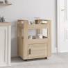  Kitchen Trolley Sonoma Oak 60x45x80 cm Engineered Wood Colour sonoma oak 