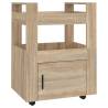 Sonoma Oak Kitchen Trolley - Engineered Wood Storage Solution