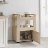 Sonoma Oak Kitchen Trolley - Engineered Wood Storage Solution