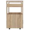 Sonoma Oak Kitchen Trolley - Engineered Wood Storage Solution