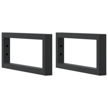 Black Rectangular Shelf Brackets for Washbasin - 2 pcs