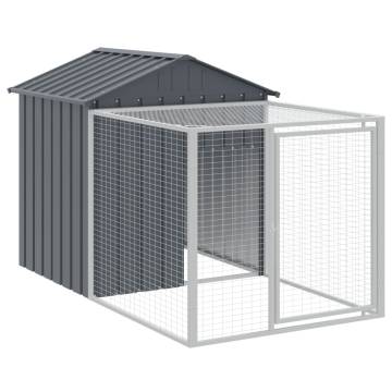 Durable Chicken Cage with Run - Anthracite 117x813 cm