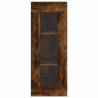 Elegant Highboard in Smoked Oak | 34.5x34x180 cm