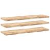 Floating Shelves Set - Untreated Solid Acacia Wood (3 pcs)