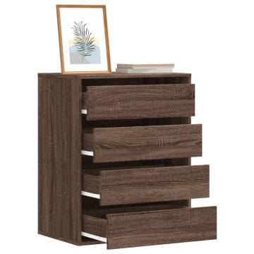 Brown Oak Corner Chest of Drawers - Stylish Storage Solution