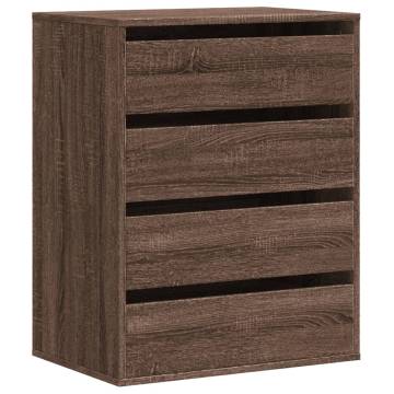 Brown Oak Corner Chest of Drawers - Stylish Storage Solution