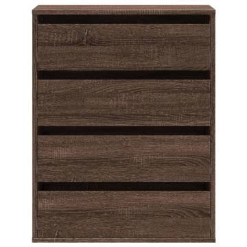 Brown Oak Corner Chest of Drawers - Stylish Storage Solution