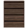 Brown Oak Corner Chest of Drawers - Stylish Storage Solution