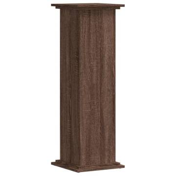 Brown Oak Plant Stand 33x33x100 cm | Durable Engineered Wood