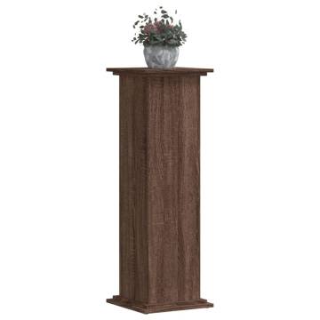 Brown Oak Plant Stand 33x33x100 cm | Durable Engineered Wood