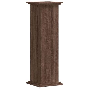 Brown Oak Plant Stand 33x33x100 cm | Durable Engineered Wood