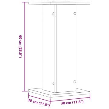 Plant Stands 2 pcs Smoked Oak | Durable & Stylish Design