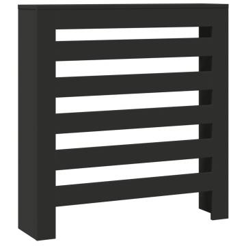 Radiator Cover Black 78x20x82 cm | Stylish Engineered Wood