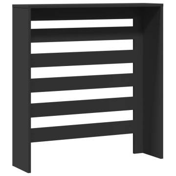 Radiator Cover Black 78x20x82 cm | Stylish Engineered Wood